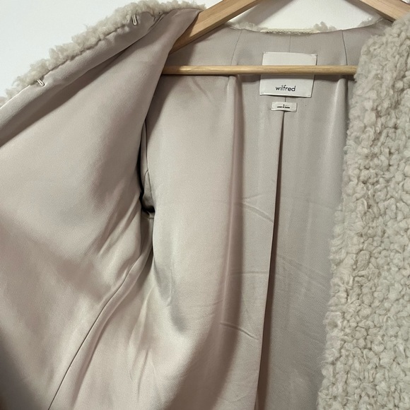 Wilfred Cream Sherpa Jacket with Rope Belt - Picture 3 of 4